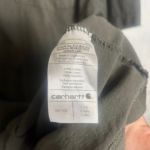 Carhartt Loose Fit Grey Green Men's Short Sleeve Tee G24 - Picture 5 of 6